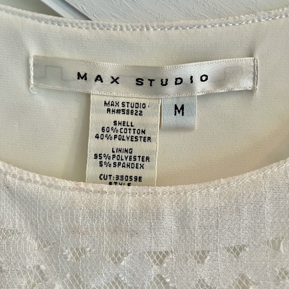 Max studio white dress stretchy nwot -35 % off. - Picture 6 of 7